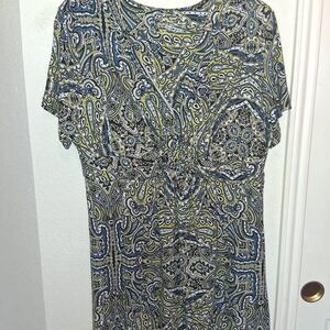 Soma Blue and Yellow Paisley Blouse